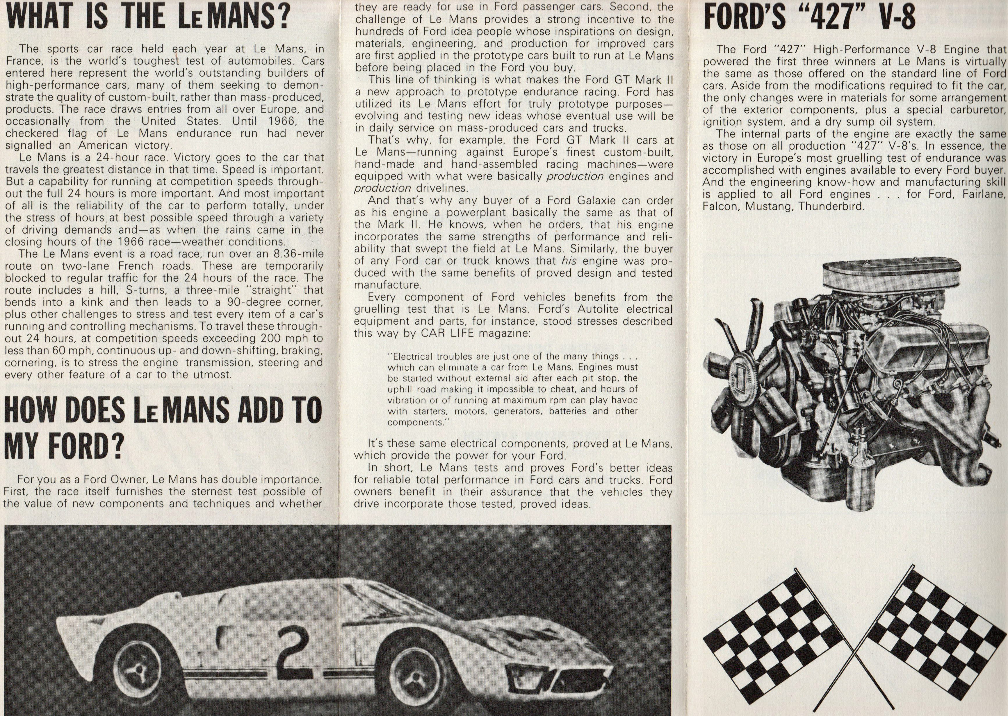 1966 Ford GT40 Le Mans Brochure Page 2