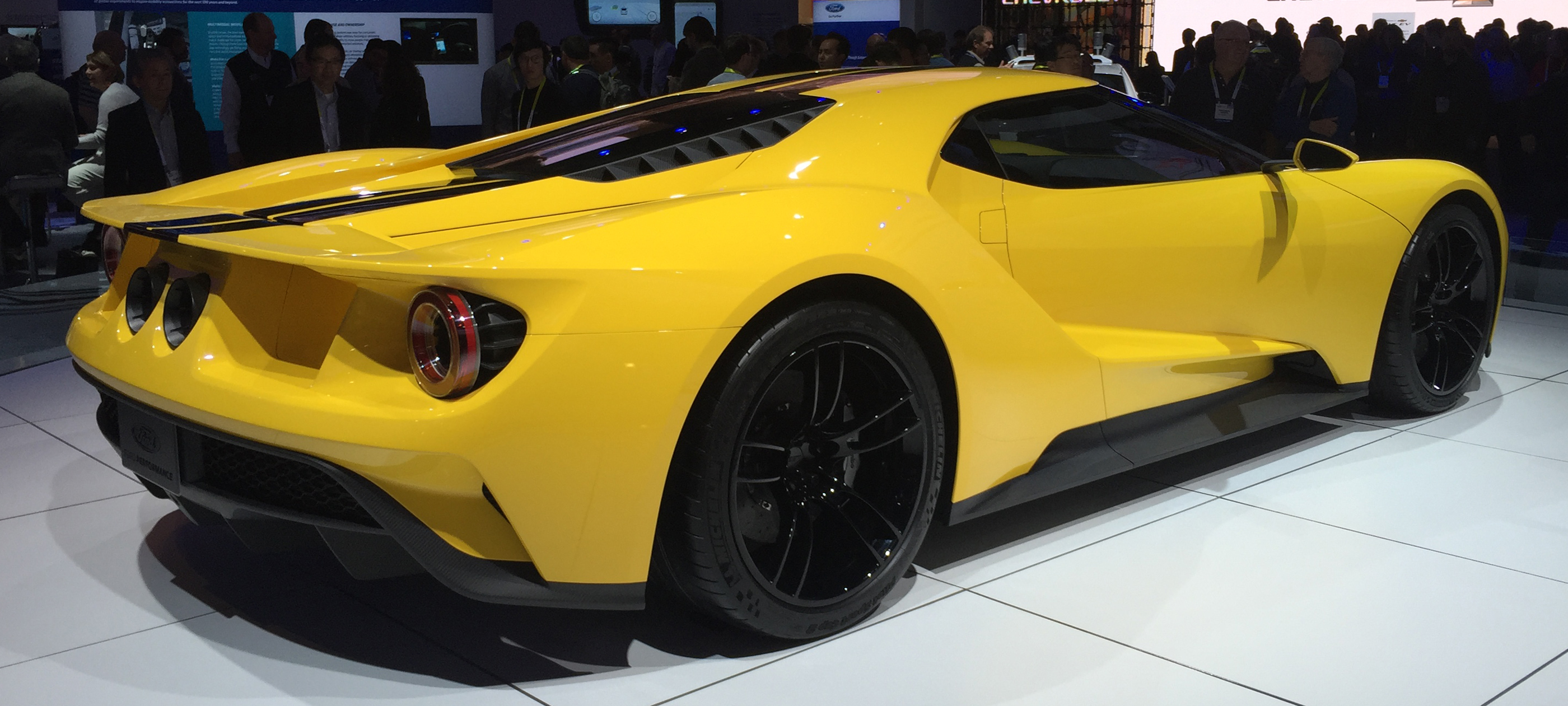 2017 Ford GT Yellow CES Rear