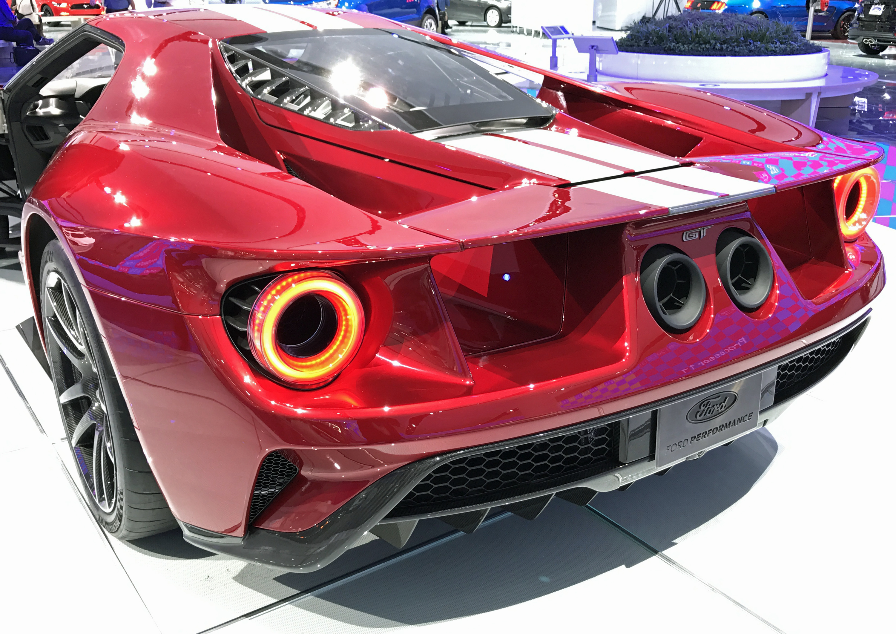 New Ford GT Detroit Show Liquid Red Rear