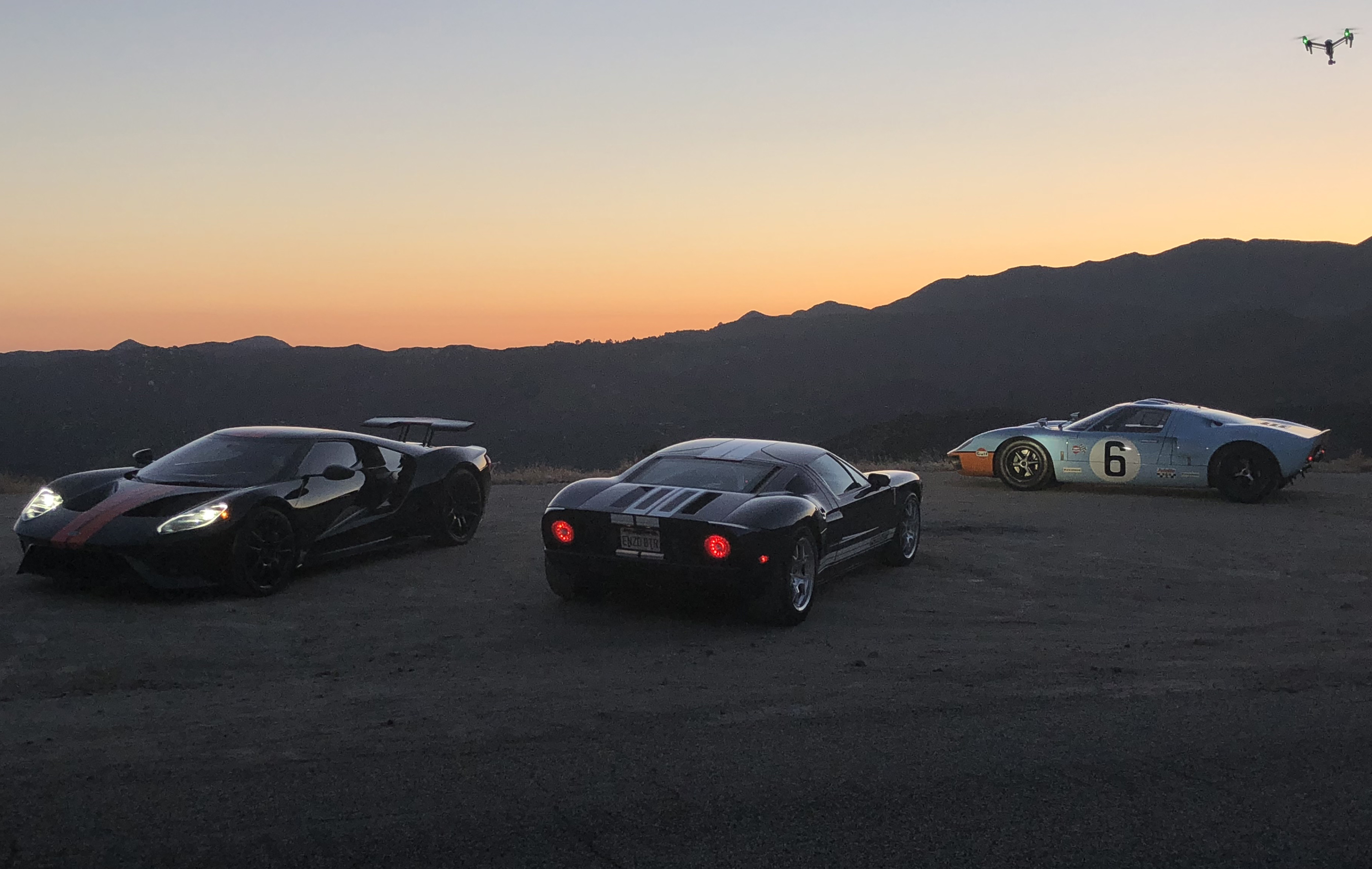 Ford GT Generations Drone Comparison Shoot