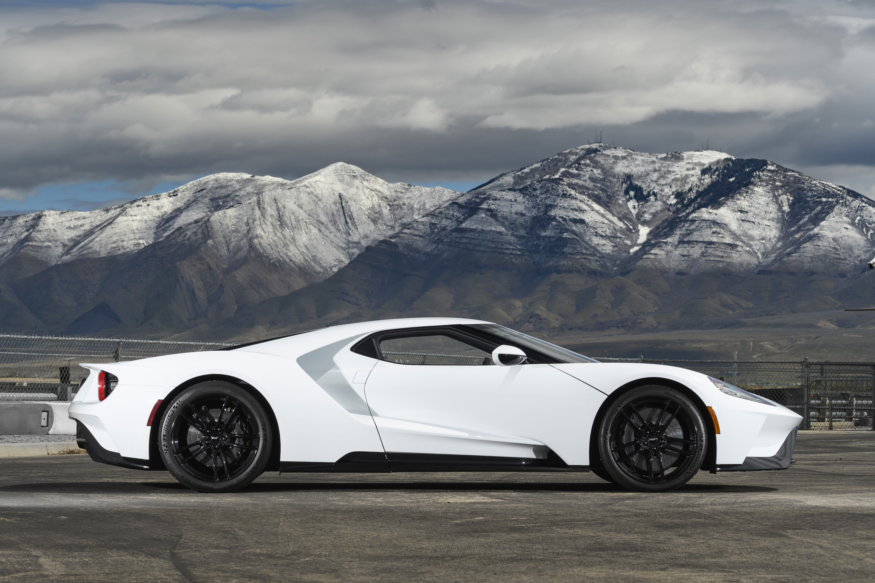 New Ford GT White Utah Mountains