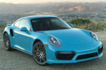 2017 Porsche 911 Turbo S Front Miami Blue