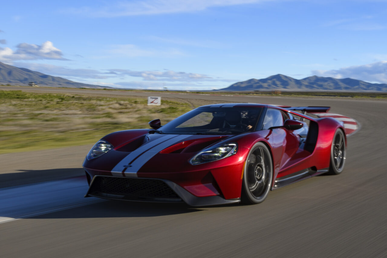 Red Silver Ford GT Track